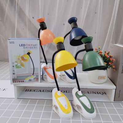 Wine Glass Clip Touch Sensor Desk Lamp USB Rechargeable LED Small Night Lamp Simple Mini Bedroom Bedside Lamp College Student
