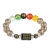 Factory Direct Sales Tea Crystal Bracelet Five Elements Beads Golden Wood Water Fire Clay Bracelet Temple Buddha Beads Bracelet