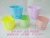 Factory Direct Sales Plastic Flowerpot Candy Ribbon Base Small Flower Pot Multicolor