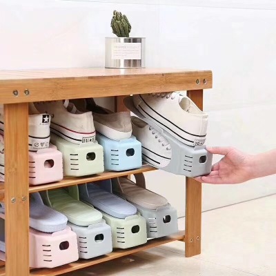 Tiktok Double-Layer Shoe Rack Integrated Home Dormitory Storage Shoe Cabinet Space-Saving Adjustable Storage Shoe Rack