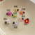 8 Cute Colorful Flowers Small Hairclip Korean Ins Bang Clip Candy Color Girl Side Clip Hair Accessories