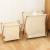 Bamboo Wooden Frame Folding Dirty Clothes Basket Fabric Home Dirty Clothes Storage Basket Multi-Purpose Simple Home Laundry Basket