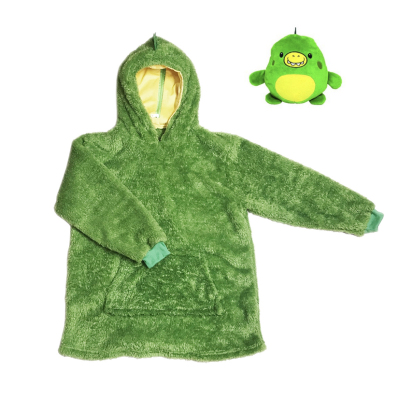 Creative Outdoor Children's Plush Hooded Hoodie Cartoon Children's Pillow Pet Thermal Pajamas