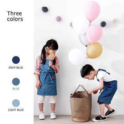 Foreign Trade Amazon Wish Cowboy Parent-Child Baby Bib Cotton Korean Style Overclothes Export as Logoo
