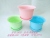 Factory Direct Sales Plastic Flowerpot Candy Ribbon Base Small Flower Pot Multicolor