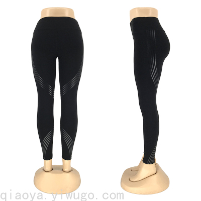 Yoga Pants Women's High Waist Fitness Pants Skinny Hip Raise Offset Printing Breathable Running Sports Leggings