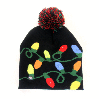 New European and American Luminous Christmas Hat LED Flash Color Light Cap Colorful Knitted Hat Factory Wholesale Direct Supply