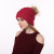 Factory Direct Supply 2021 Autumn and Winter New Fur Ball Knitted Hat Outdoor Travel Warm Hat Fashion Sleeve Cap