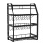 Creative Seasoning Rack Kitchen Storage Rack Black Three Layers and Four Layers Sauce Bottle Cans Spice Rack