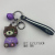 Cute Single Glasses Bear Keychain Cartoon Schoolbag Pendant Silicone Couple Key Chain Car Key Bag Hanging Ornaments