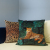 Retro Affordable Luxury Ins Style JAGUAR Leopard Plant Printing Flannel Pillow Cushion Model Room Bed & Breakfast Soft Decoration