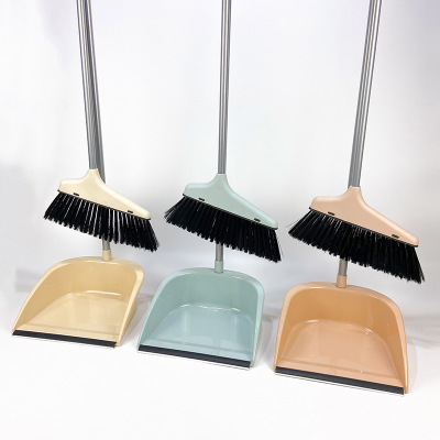 Broom Dustpan Set Combination Household Plastic Soft Hair Sweeping Iron Broom Dustpan Cleaning Single Broom