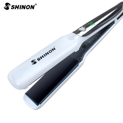 Foreign Trade Hairdressing LCD Multi-Gear Temperature Adjusting Hair Straightener Ceramic Coating Big Panel Hair Straighter Shinon8762