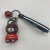 Cute Single Glasses Bear Keychain Cartoon Schoolbag Pendant Silicone Couple Key Chain Car Key Bag Hanging Ornaments