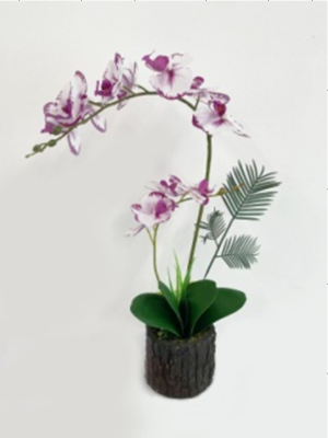2021 New Simulation Phalaenopsis Potted Factory Direct Sales Fake Flower Indoor Coffee Table Table Decorative Ornament