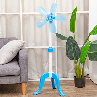 Floor-Type Retractable Electric Fan Small Vertical Tripod Floor Fan Household Five-Leaf One Piece Dropshipping