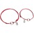 999 Pure Silver Peace Buckle This Animal Year Red Rope Woven Bracelet Anklet