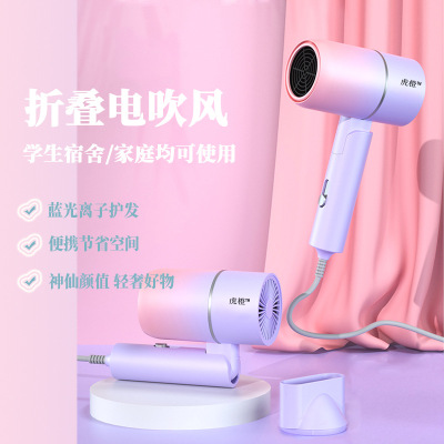 Factory Supply Internet Celebrity Douyin Foldable Electric Hair Dryer Household Portable Student Hair Dryer Mini Anion