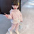 Girls' Winter Clothing Cotton-Padded Clothes Outfit 2021 New Children's Clothing Baby Cotton Padded Thickened Cotton Pants Children's Cotton Clothes Two-Piece Set