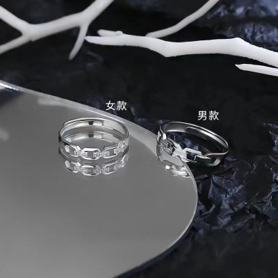 925 Silver Turns around You Ring Pair for Couple Men, Women, Japan and South Korea Personalized Cold Style Open Mouth Forefinger Ring Knuckle Ring