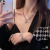 New 925 Silver Popular Chessboard Grid Love Necklace Bracelet Distressed Special-Interest Design Ins Cold Style Retro Simple
