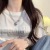 New 925 Silver Popular Chessboard Grid Love Necklace Bracelet Distressed Special-Interest Design Ins Cold Style Retro Simple