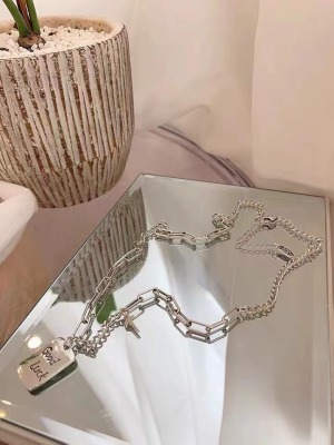 925 Silver Lucky Brand Niche Old Set Chain Arrival Necklace South Korea Dongdaemun Best-Selling Elements