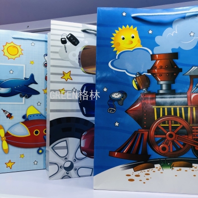 Cartoon Gift Bag Paper Bag Gift Bag, Boys and Girls Gift Bag Birthday Gift Bag Gift Bag Coated Paper Bag