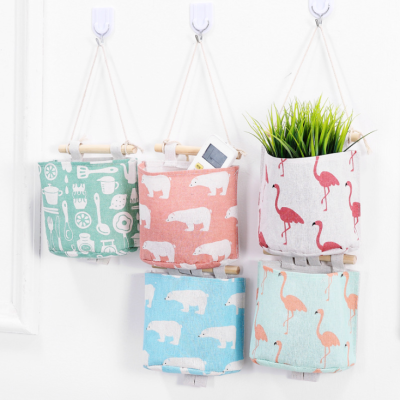 New Flamingo Single Hanging Bag Wall Door Rear-Mounted Buggy Bag Portable Shopping Bags Storage Bag