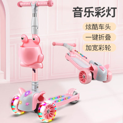 Children's Scooter Toy Car Balance Car Baby Scooter One Piece Dropshipping Novelty Leisure Fitness Luminous Stroller