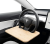 Bamboo Car Computer Desk Dining Plate Car Steering Wheel Tray Drink Holder