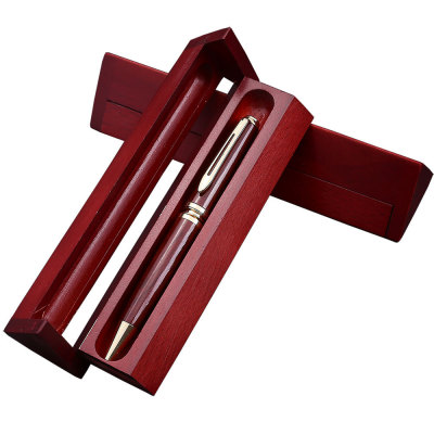 Customized Wooden Pen Practical School Company Company Gives Red Wood Pen Set to Make Logo in Stock Wholesale