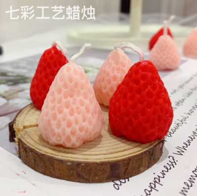 Emulational Fruit Strawberry Aromatherapy Candle Home Ins Style Korean Decoration Wedding Gift Strawberry Candle