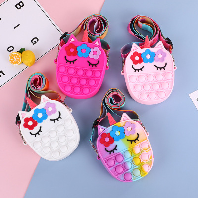 Mouse Killer Pioneer Same Color Children's Bag Fashion Shoulder Messenger Bag Online Influencer Cute Unicorn Coin Purse
