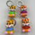 Cartoon Cute Lucky Cat New Year Tiger Keychain Small Pendant PVC Soft Rubber Ornament Keychain