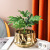 Modern Light Luxury Golden Ceramic Electroplating Flower Pot Home Soft Decoration Ornament Vase Ornaments Vase Decoration