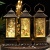 Creative Glitter Ornaments Bronze Wind Lamp Light With Snowm