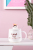 Pink Girl Ceramic Cup with Cover with Spoon Coffee Cup Mobile Phone Bracket Water Cup Cute Mug