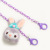 New Purple Plush Bunny Mask Chain Lanyard Creative Cartoon Children Anti-Lost Acrylic Eyeglasses Chain Necklace