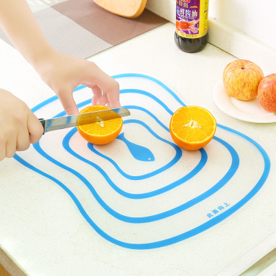 Frosted Cutting Board Kitchen Chopping Board Plastic Cut Fruit Tray Home Non-Slip Thin Transparent Chopping Board