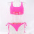Pink Sexy 2022 Strap Cute Side Lace-up Export European and American High Quality Bikini Swimsuit