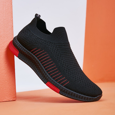 Loafers Slip-on Flyknit Men's Shoes Dad Shoes Breathable Versatile Shoes Fashion Casual Sneakers Travel Shoes Wholesale