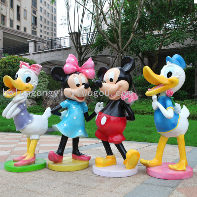 Outdoor Decoration Mickey Mouse Mickey Fiberglass Sculpture