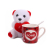 Valentine Mug Valentine's Day Gift  With Plush Bear 