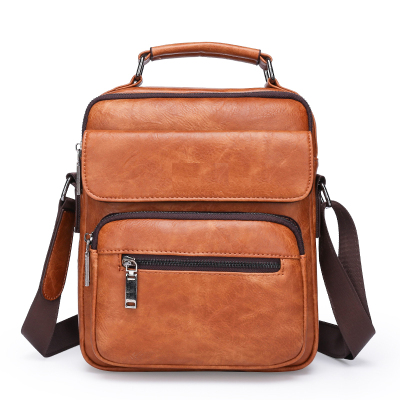 Men's Shoulder Bag New Fashion Messenger Bag Casual Business Vertical Briefcase Backpack Street Trendy Backpack