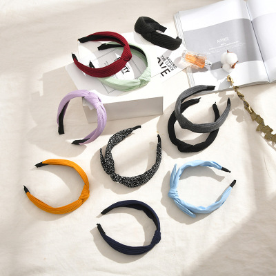 Autumn and Winter Small Fresh Plastic Headband Macaron Color Barrettes Broken Hair Bangs Headband Wholesale