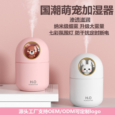 New Cute Pet Humidifier USB Home Car Mini Hydrating Small Cross-Border Colorful Aromatherapy Diffuser Factory Wholesale