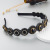 Hair Band New Baroque Retro Simple round Rhinestone Cloth Headband Female European and American Thin Edges Elegant Hair Pin