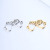 Spot Stainless Steel Hollow Hand Pull Hook Promise Unchanged Ornament DIY Titanium Steel Double Hole Connection Bracelet Jewelry Accessories