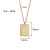 New Stainless Steel 26 English Letters Women's Necklace Cold Light Luxury Style Square Pendant Titanium Steel Clavicle Necklace